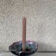 Flamed enamelled ceramic candle holder