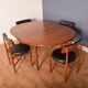 Restored Teak 1960s Retro G Plan Fresco Round Table & 4 Chairs Victor Wilkins