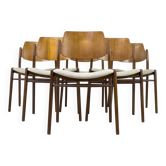 Chaises de salle à manger en teck par Hartmut Lohmeyer pour Wilkhahn, années 1960, lot de 6
