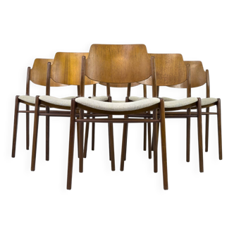 Teak Dining Chairs by Hartmut Lohmeyer for Wilkhahn, 1960s, Set of 6