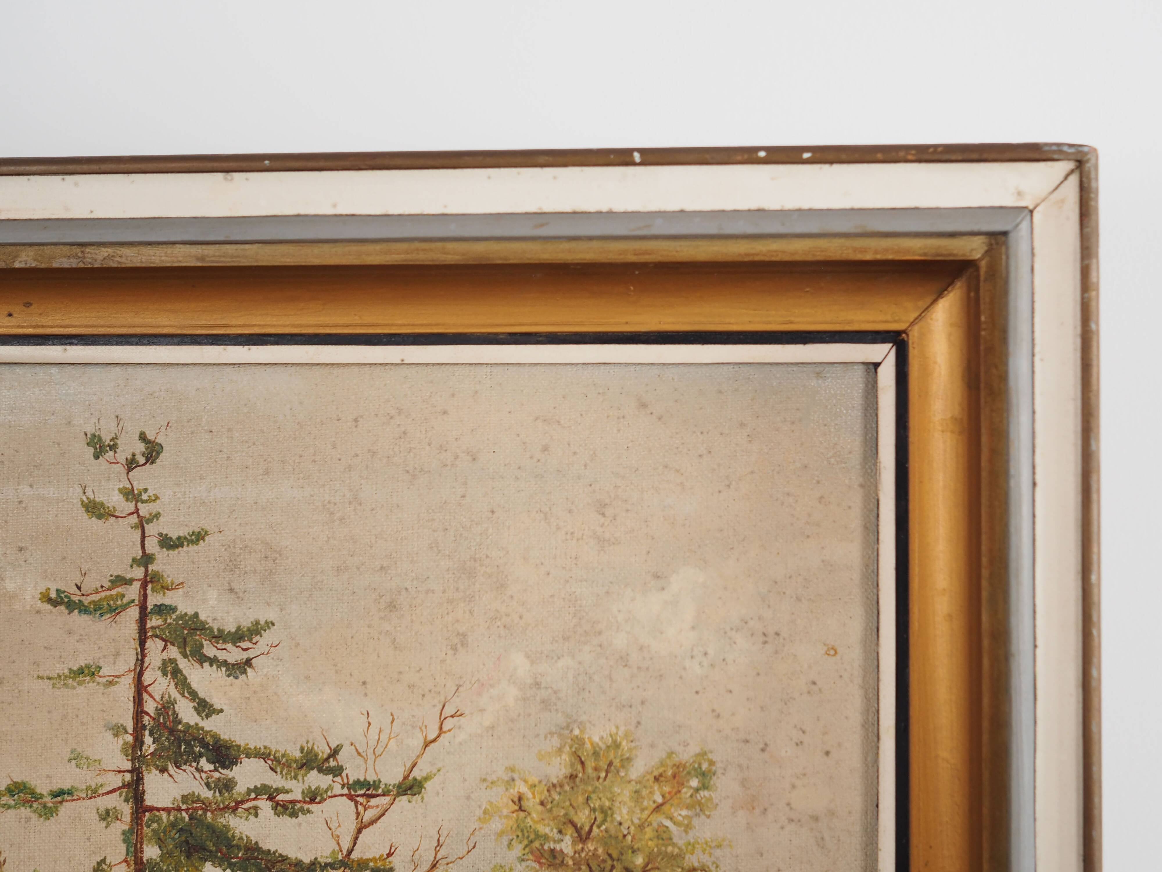 Painting „The Angler's Return”, Danish design, 1980s, by A. Enkeshafi