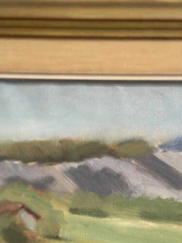Oil on Canvas “Serene Landscape” by Martin Larson, Vintage & Framed