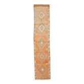 Tapis de couloir vintage géométrique orange doux 3x12, 81x378 cm