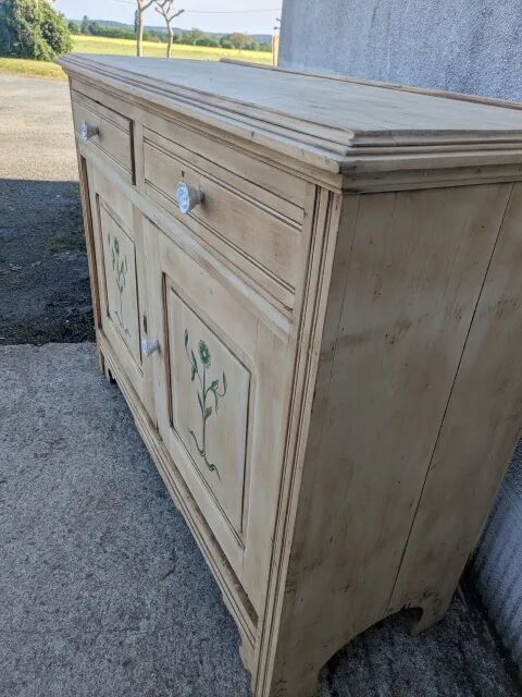 Natural wood sideboard