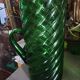 Vintage service decanter 8 glasses green bottle twisted model