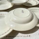 6 opaque porcelain soup plates from Digoin, "Suzy" model