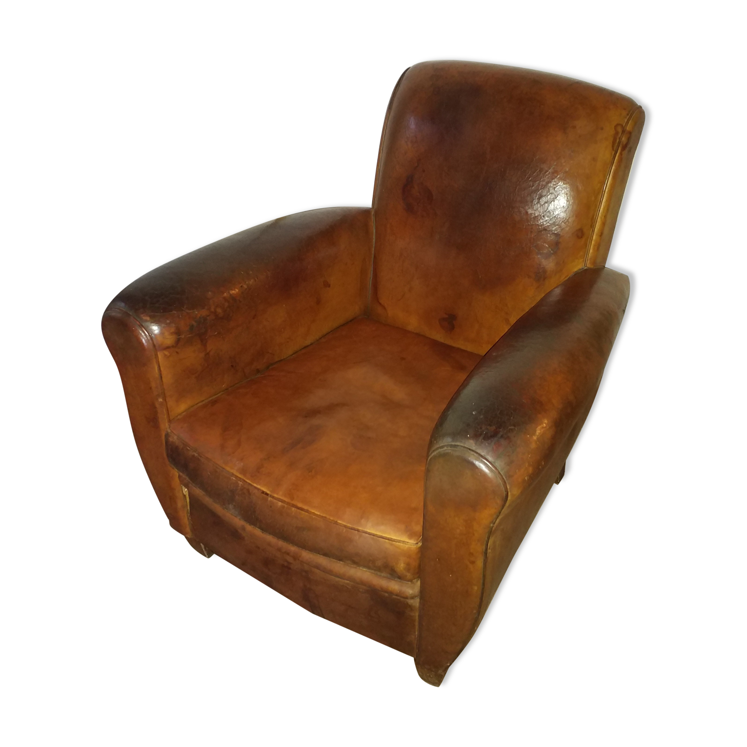 Leather club chair