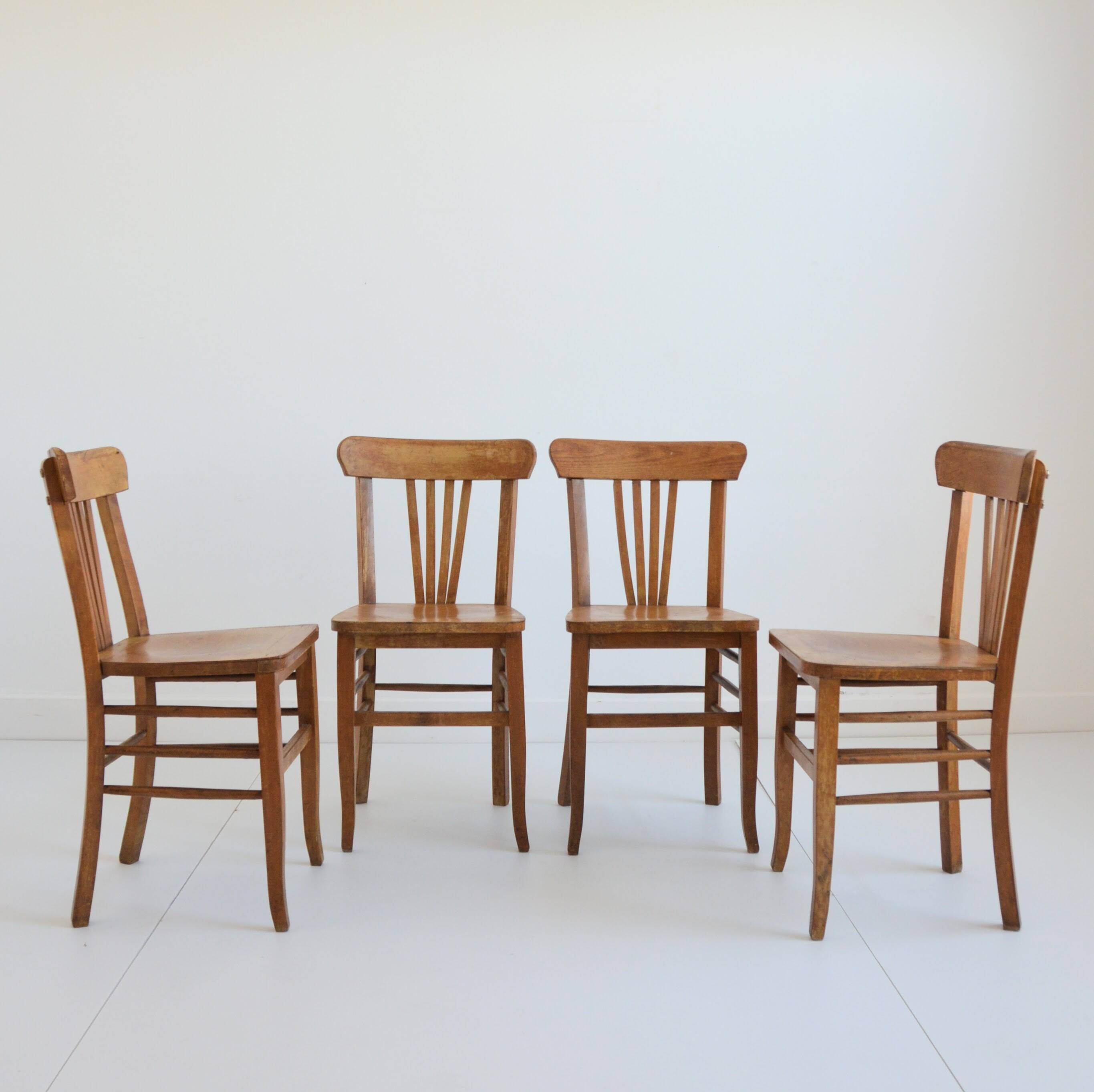 4 bistro chairs, 1950