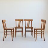 Set of 4 vintage 1950s bistro chairs