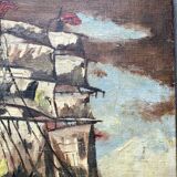 Tableau ancien, Marine début XX siècle