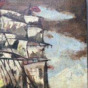 Ancient painting, Marine early 20th century