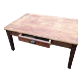 Wooden farmhouse table