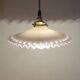 White opaline hanging with edge volante transparant