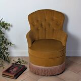 Velvet frog armchair