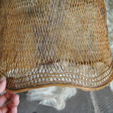 Braided raffia lampshade - Vintage authentic 70s