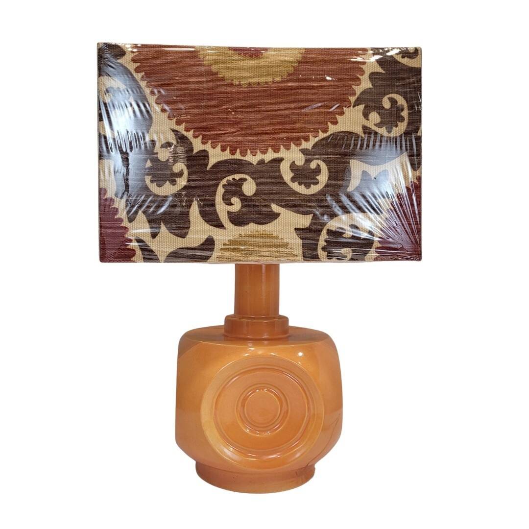 Orange ceramic lamp, 60's – Germany