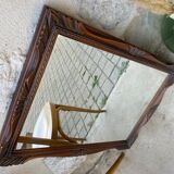 Large rectangular wooden mirror