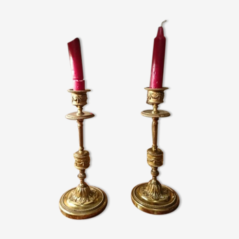 Pair of candlesticks bronze Napoleon III