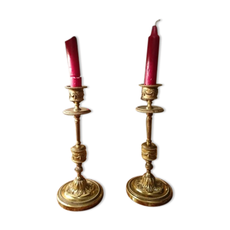 Pair of candlesticks bronze Napoleon III