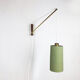 Danish brass and teak wall light, Denmark, 1960s