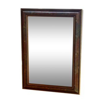 Rectangular mirror border flowered wood 53x73cm