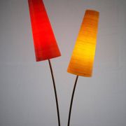 Vintage Stehlampe Cosack en fibre de verre Messing