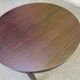 Contemporary round extendable Scandinavian dining table in wenge 1990