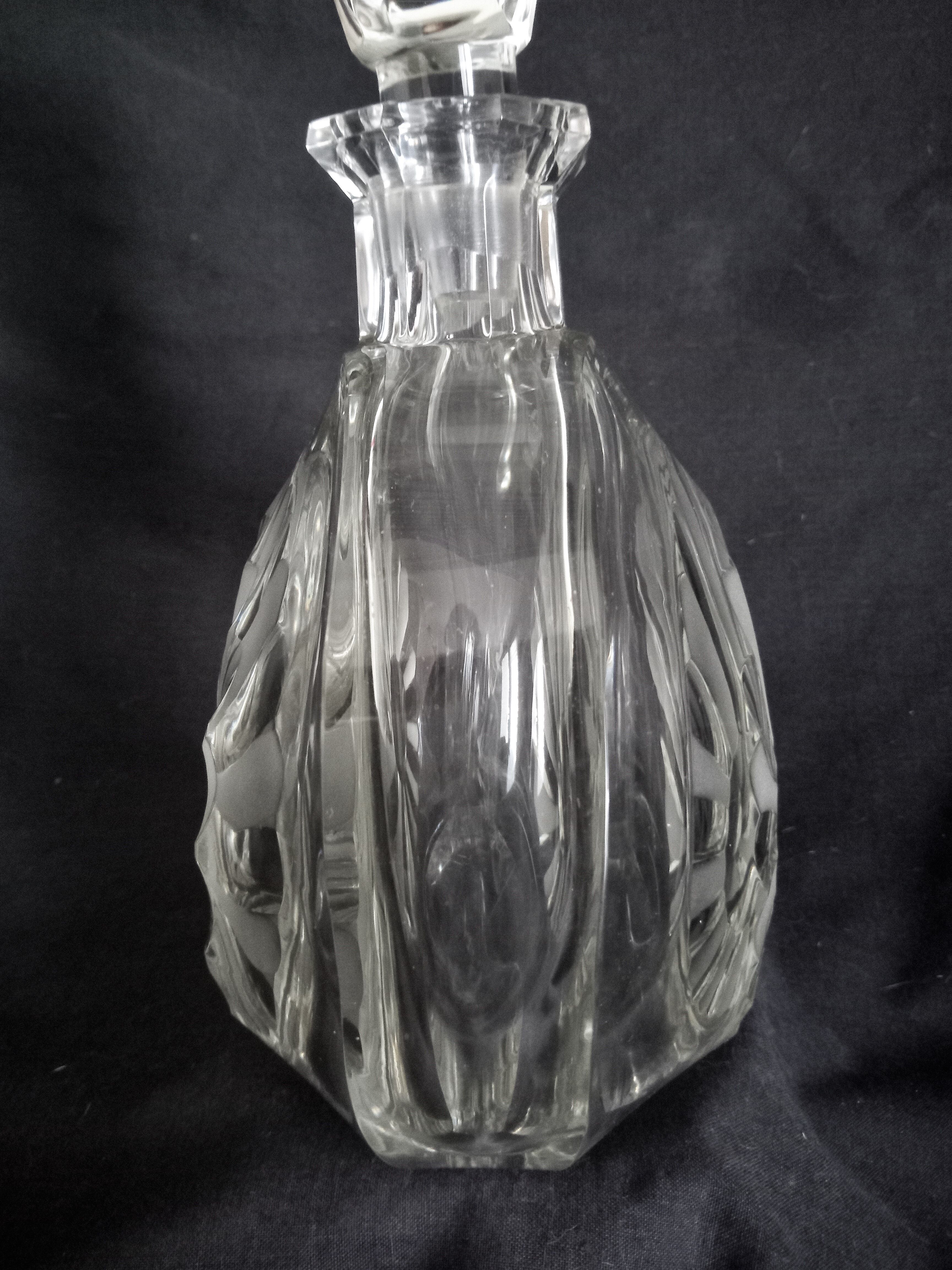 Large Art Deco crystal spirit decanter