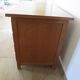 Vintage modernist desk - 5 drawers - shelf - 1950s - closure mechanism