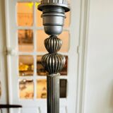 Striated metal lamp