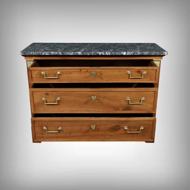 Small Cherrywood Chest of Drawers, Directoire Period – Early 19th Century