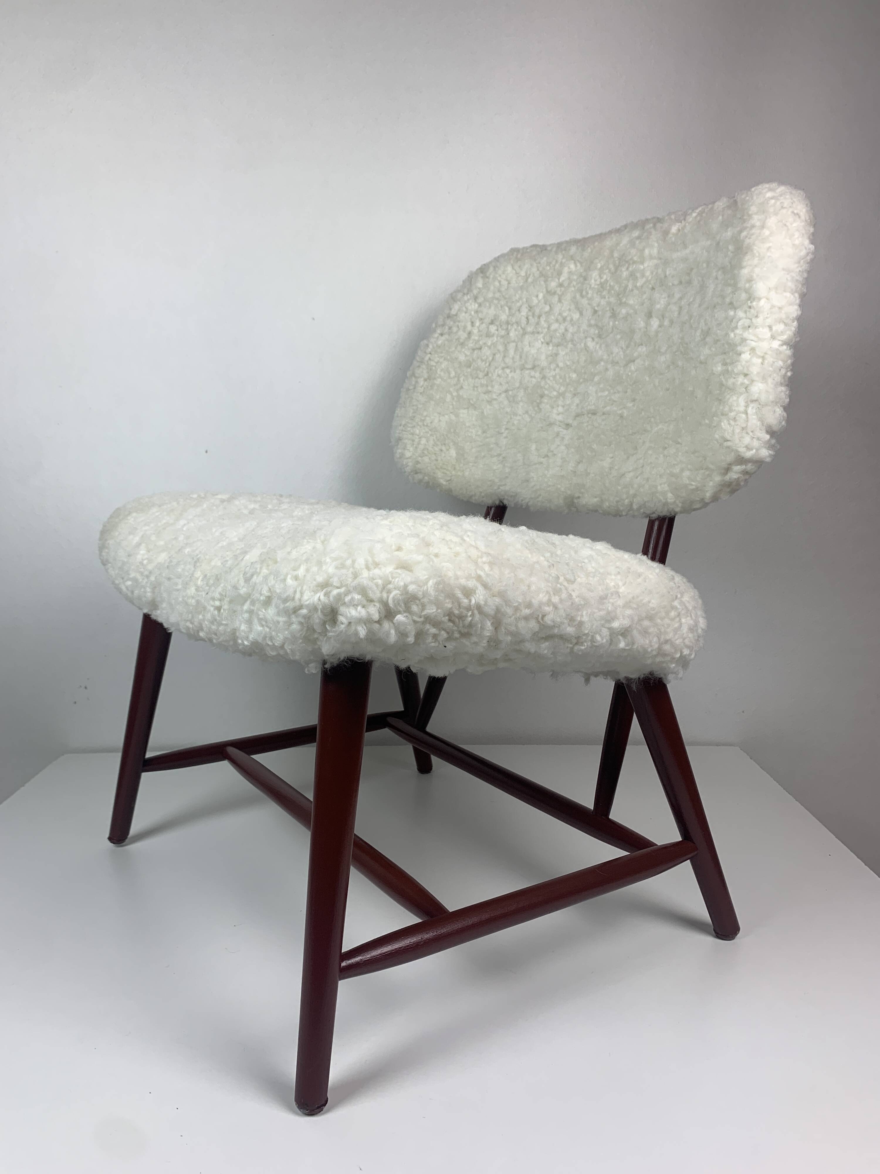 Scandinavian Swedish midcentury lounge or easy chair by Alf Svensson, Model Teve, 1950s