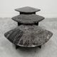 Set of 3 postmodern nesting tables in granite from the 1980s.
