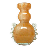 Postmodernism vase, orange glass, Łysa Góra Glassworks, Poland, 1970s