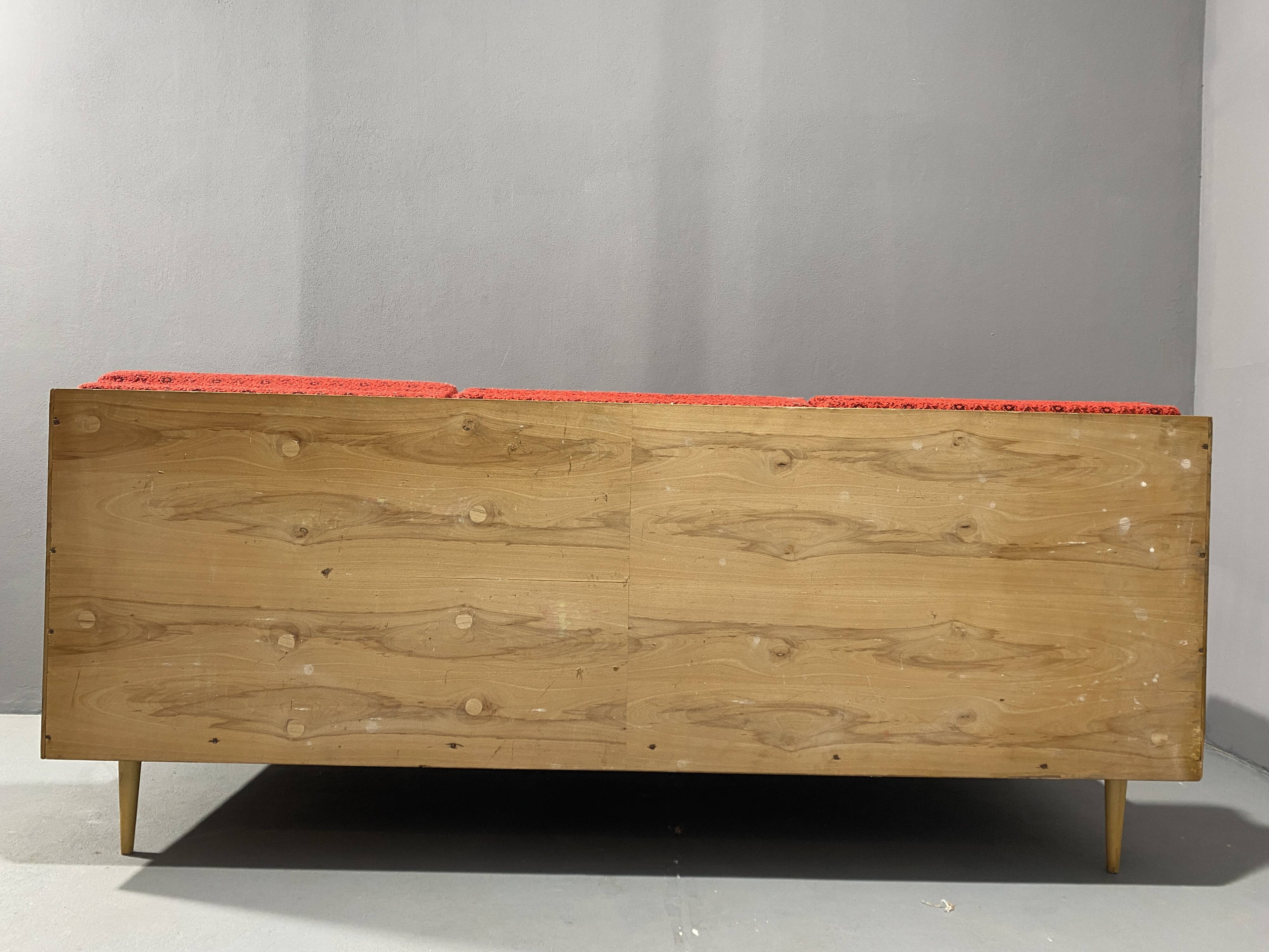 Mid-century folding sofa bed by Drevotvar, 1970s, Czechoslovakia