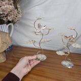 Pair of Art Nouveau Style Silver Plated Metal Candlesticks, BMF Made in Germany