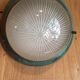 Applique Holophane verre prismatique & cuivre  1940