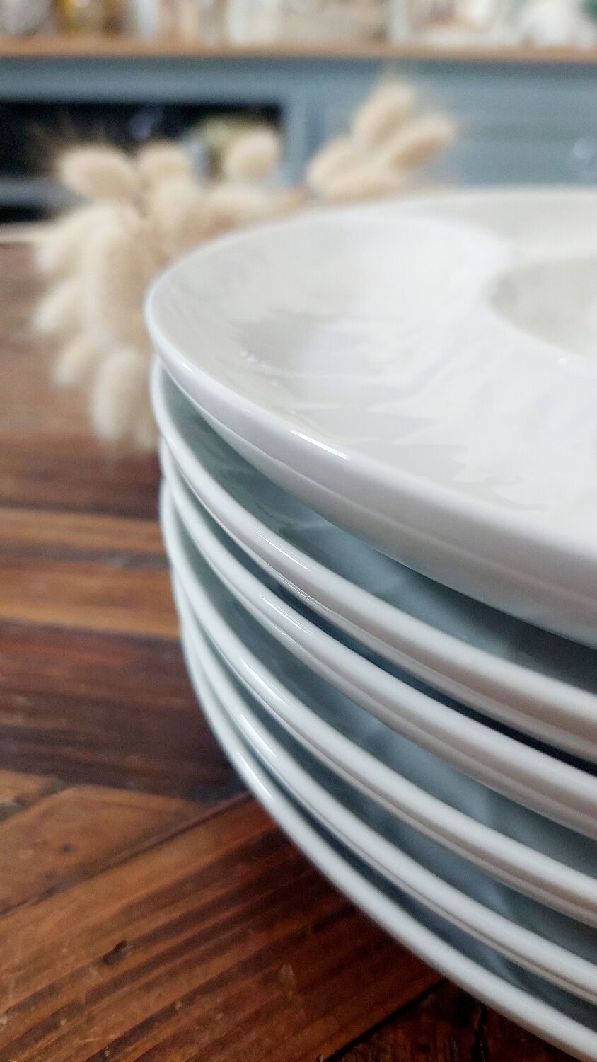 Service of 6 artichoke plates - Pillivuyt porcelain