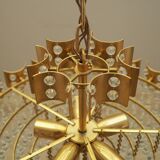Lustre en laiton, design danois, années 1970, production : Danemark