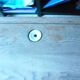 Solid wood school desk from the 1950s