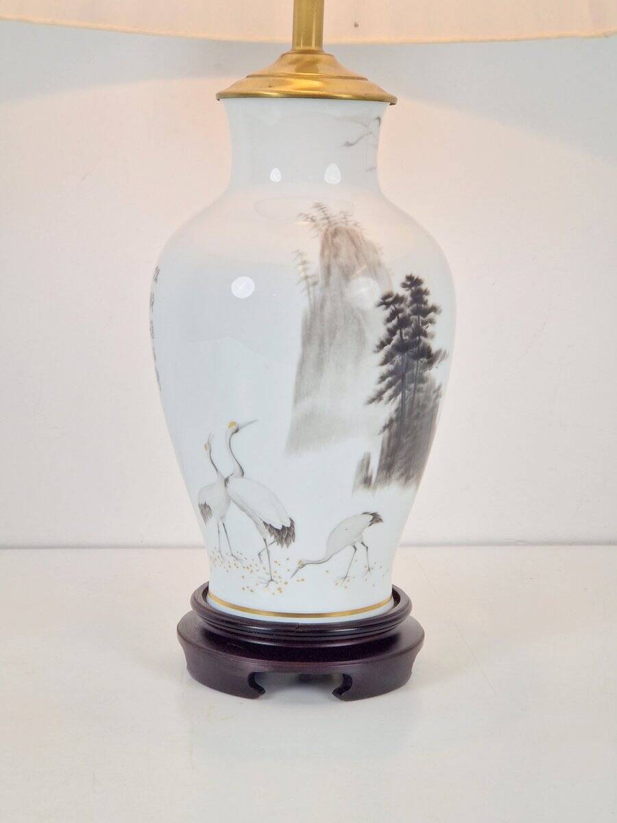 Japanese Table Lamp by Haruo Momoki for Franklin Porcelain, 1980s