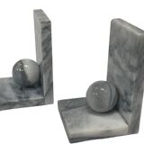 Vintage bookends marble 80s design bookend