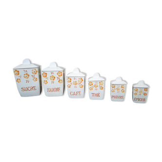 Série de 6 pots à épices