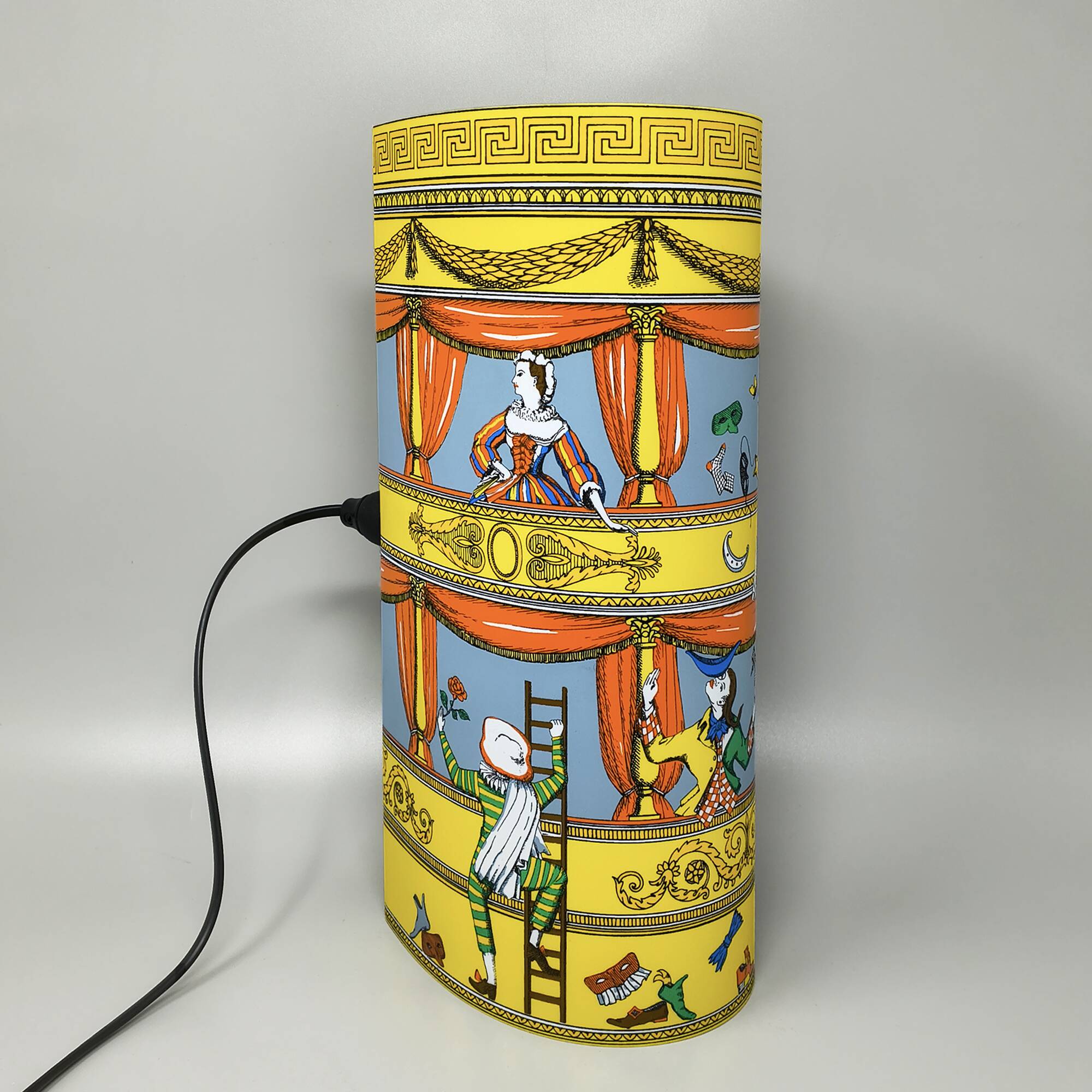 1990s Gorgeous "Commedia dell'Arte" Table Lamp by Piero Fornasetti for Anto