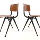 Vintage Eromes Marko school compass Chair set of 4