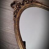Oval golden mirror 41x23