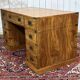 Nautical-style teak writing desk