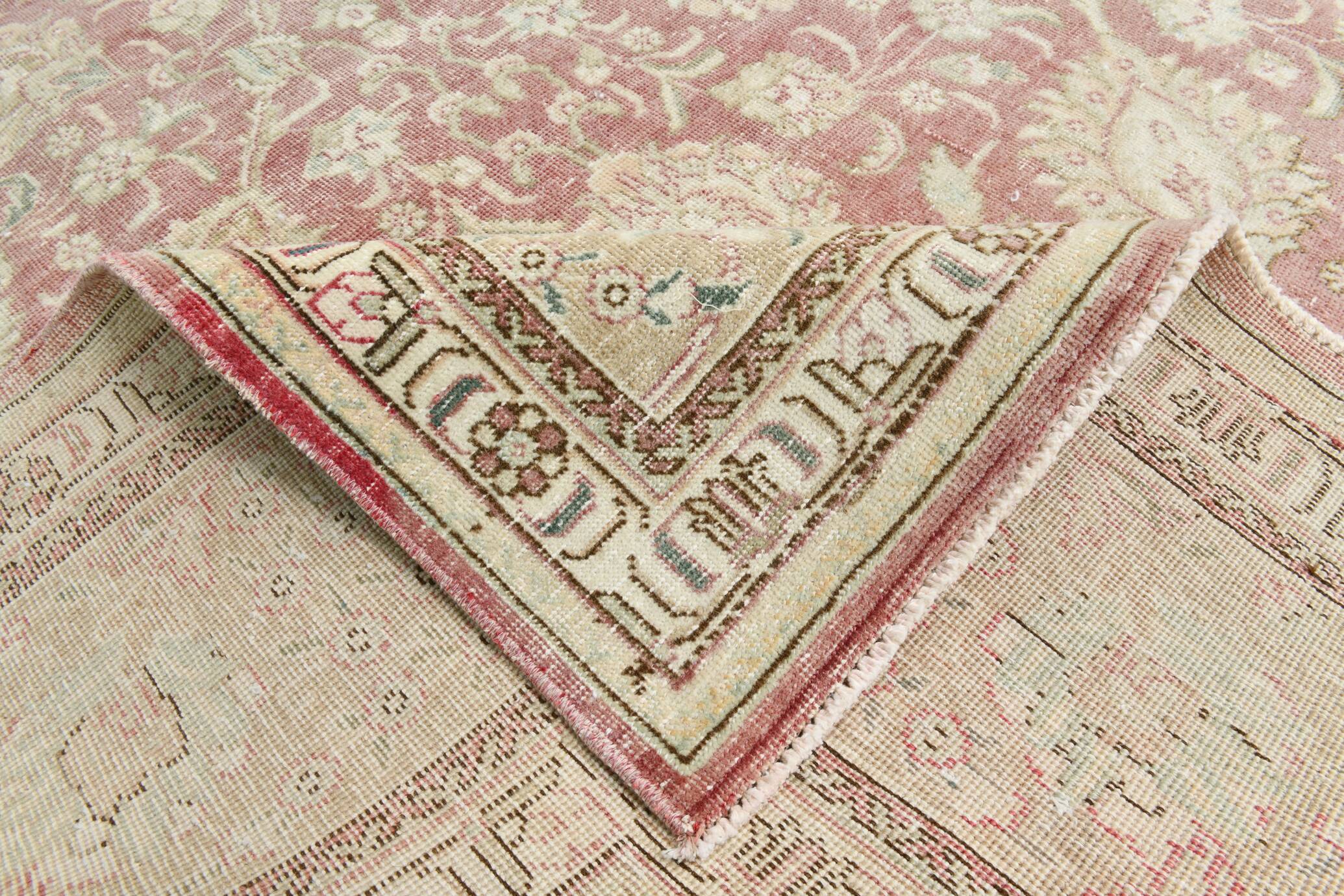 10x15 Faded Red Antique Vintage Persian Rug 60s, 306x478