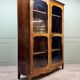 Louis xv style marquetry glass bookcase xix eme century