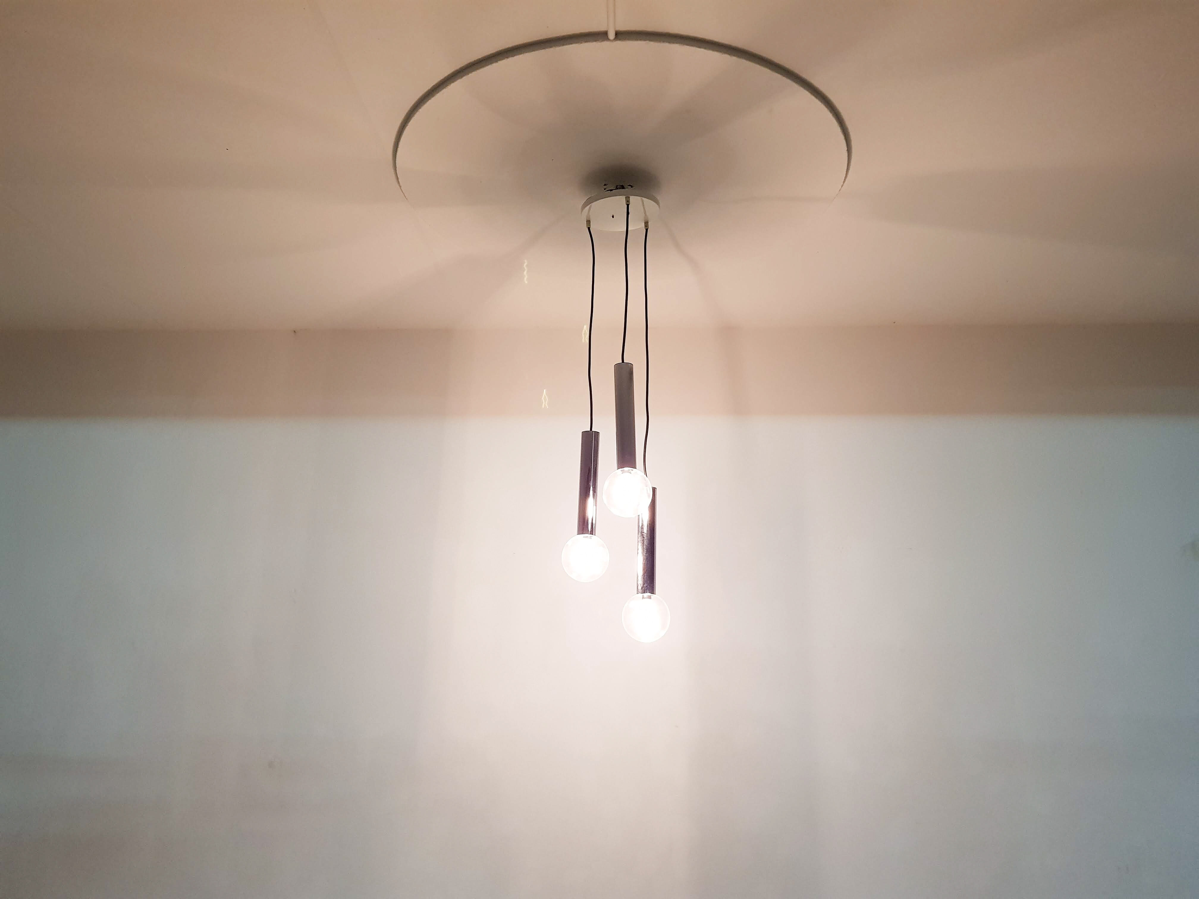 3x globe Pendant light by Staff leuchten, Germany 1960’s